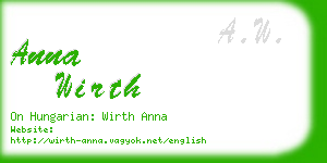 anna wirth business card